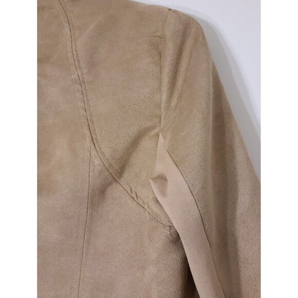 Kut from the Kloth Womens Faux Suede Open Short Jacket Size S Beige Lined - Picture 4 of 9